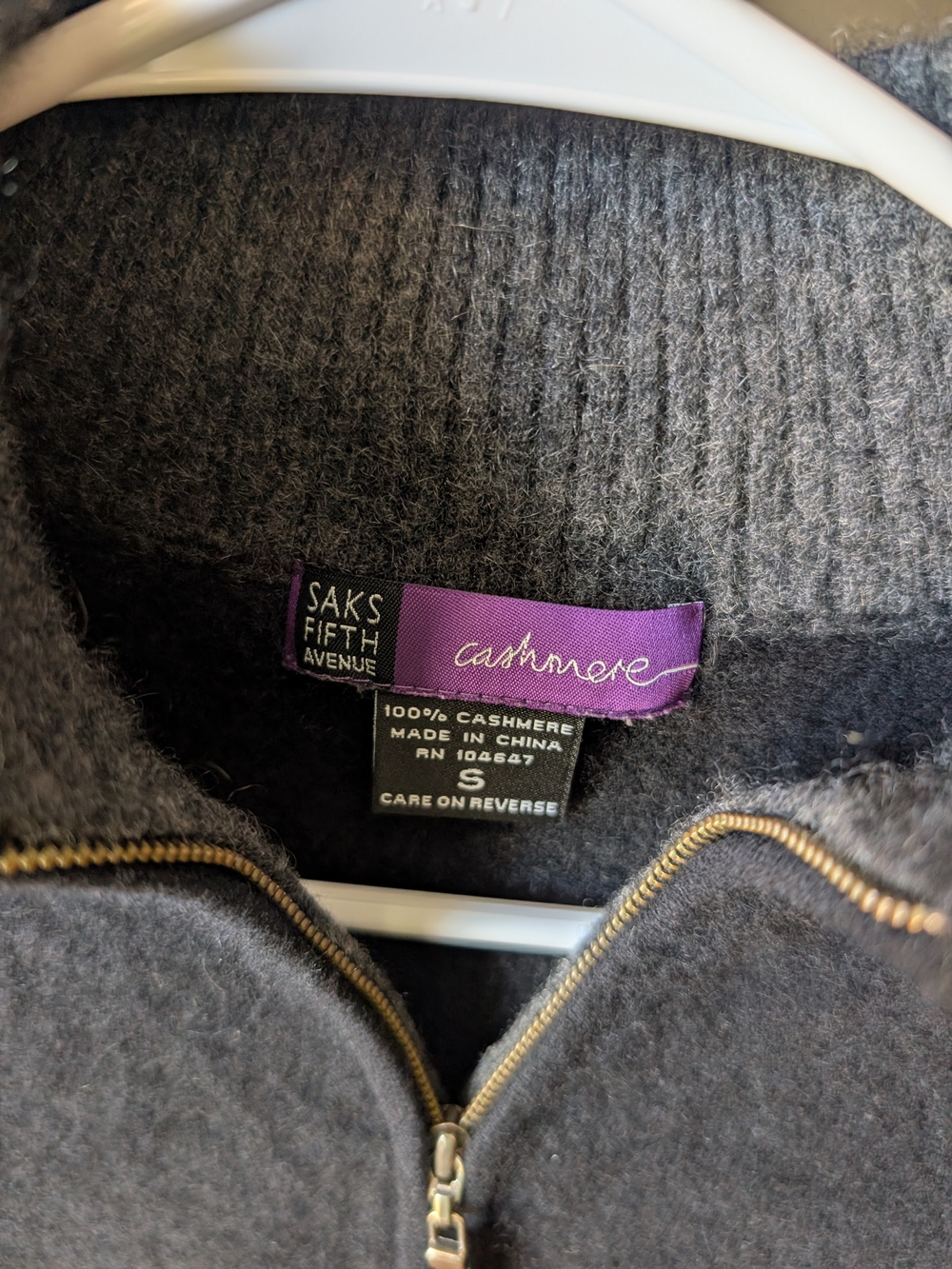 Saks Fifth Avenue Men's Black Half-Zip Sweater - Picture 2 of 6